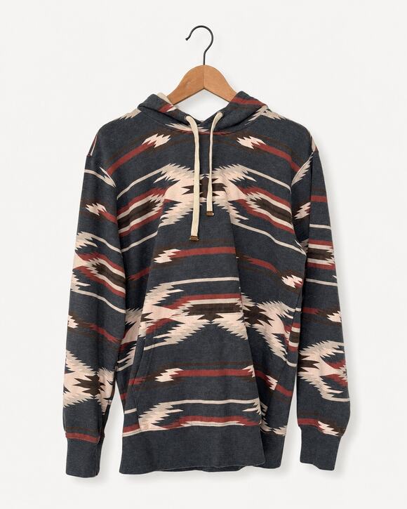 azarat Sweaters - Ariat Mens Southwestern Aztec Hoodie Pullover Blue Western Tribal Print Sz XL